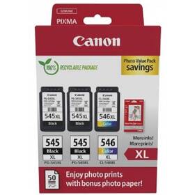 Cartridge Canon PG-545XLx2/CL-546XL PVP + fotopapier 50ks 

