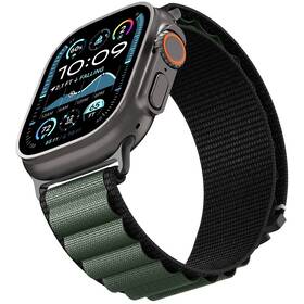 Remienok Spigen Fabric na Apple Watch 49/46/45/44mm čierny/zelený

