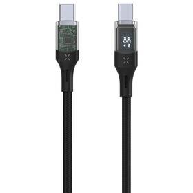 Kábel FIXED USB-C/USB-C, s displejom, PD, 100 W, 2 m čierny


