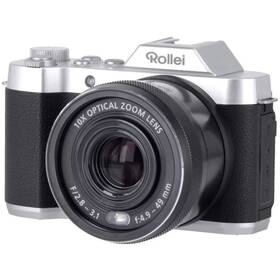 Digitálny fotoaparát Rollei Powerflex 10x Retro čierny/strieborný

