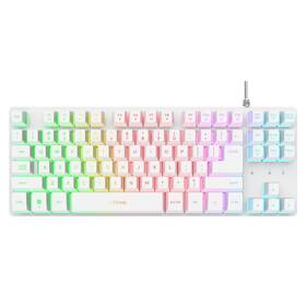 Klávesnica Trust GXT 833 Thado RGB, US layout biela

