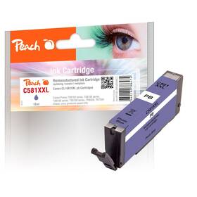 Cartridge Peach Canon CLI-581XXL, 12 ml - foto modrá 

