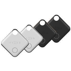 Lokátor FIXED Tag s podporou Find My, 4 ks, 2x čierny + 2x biely 
