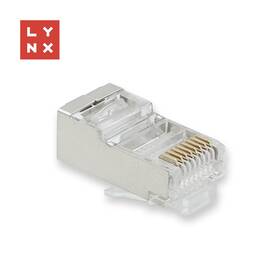 Koncovka Lynx STP Cat5e, 30µ, 100ks priehľadná

