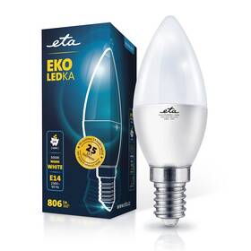 LED žiarovka ETA EKO LEDka sviečka 8W, E14, teplá biela 

