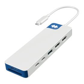 USB Hub HyperDrive Flex 9 Port Dual 4K HDMI USB-C biely/modrý

