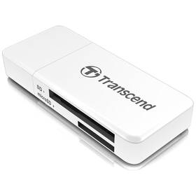 Čítačka pamäťových kariet Transcend RDF5, USB-A/SDHC, SDXC, microSDHC, microSDXC biela

