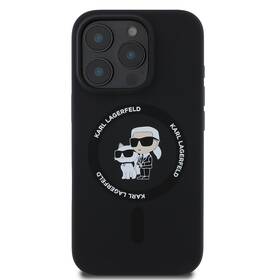 Kryt na mobil Karl Lagerfeld Karl and Choupette na Apple Iphone 16 Pro, MagSafe čierny

