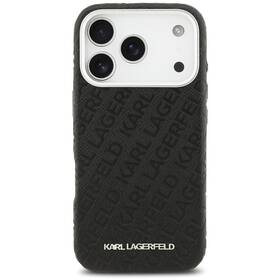Kryt na mobil Karl Lagerfeld Grained PU Repeated Logo MagSafe na Apple iPhone 17 Pro čierny

