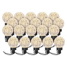 Párty osvetlenia EMOS 20 LED reťaz - 20x párty žiarovky, 7,6 m, vonkajšia aj vnútorná, teplá biela 
