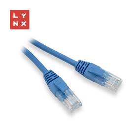 Kábel Lynx UTP patch Cat5e, PVC, CCA, 3m modrý


