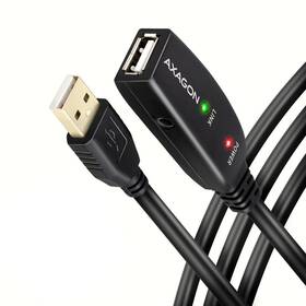Kábel Axagon USB 2.0 A-M -> A-F aktívny predlžovací kábel, 5m čierny


