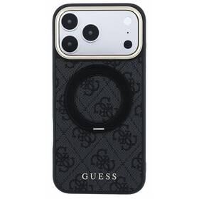 Kryt na mobil Guess PU 4G Ring Stand MagSafe na Apple iPhone 18 Pro čierny

