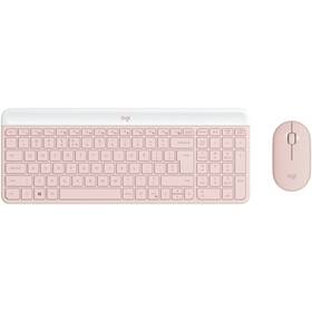 Klávesnica s myšou Logitech MK470 Slim, US ružová


