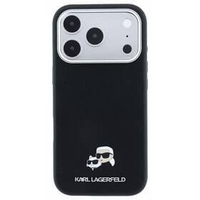 Kryt na mobil Karl Lagerfeld PU Grained Semi Wrap K&CH Heads Magsafe na Apple iPhone 18 Pro Max čierny

