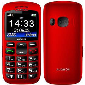 Mobilný telefón Aligator A670 Senior červený

