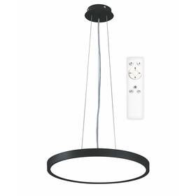 Závesné svietidlo Top Light Revit 40CZ RC, s diaľkovým ovládačom, 36W, 3600lm, stmievanie, pamäť, priemer 40cm, výška 120cm, čierne

