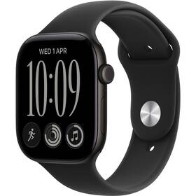 Inteligentné hodinky Apple GPS + Cellular 46 mm černý hliník, černý sportovní řemínek - M/L 

