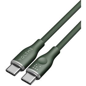 Kábel Voltme Powerlink Rugg Series USB-C/USB-C, CTC 5A/100W 1,8m zelený

