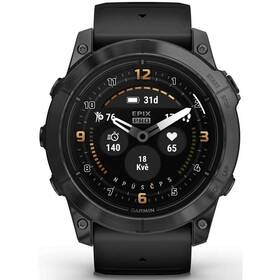 Inteligentné hodinky Garmin epix Pro (Gen 2) Sapphire - 51 mm - Titan Carbon Grey / Black Silicone Band 

