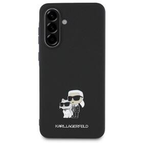 Kryt na mobil Karl Lagerfeld PU Saffiano Metal Karl and Choupette na Samsung Galaxy A56 čierny


