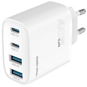  Nabíjačka do siete Mobile Origin GaN 40W 2xUSB-C/2xUSB-A