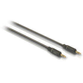 Kábel Philips Jack 3,5mm, prepojovací, 1,5m čierny

