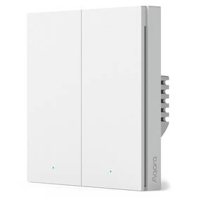 Vypínač Aqara Smart Wall Switch H1 EU (No Neutral, Double Rocker) biely

