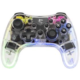 Gamepad White Shark LEGION, pre PC, PS3/PS4, Android, IOS priehľadný

