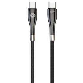 Kábel Forever Sleek USB-C/USB-C, 60 W, 1 m čierny

