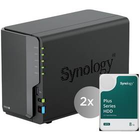 Sieťové úložisko Synology DS225+ vrátane 2ks HDD 8TB čierne

