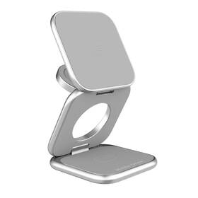 Bezdrôtová nabíjačka Mobile Origin 3in1 Qi2 25W UltraSlim PW36 strieborná


