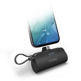 Powerbank SBS NanoTube 5000 mAh 12 W čierna

