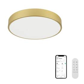LED stropné svietidlo IMMAX NEO LITE SEMPLICU, 36W, BEACON, Wi-Fi, TUYA, priem. 40cm zlaté

