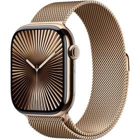 Inteligentné hodinky Apple GPS + Cellular 42mm zlatý titán - zlatý milánsky ťah 

