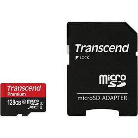 Pamäťová karta Transcend 128GB UHS-I U1 (90R/45W) + adaptér 

