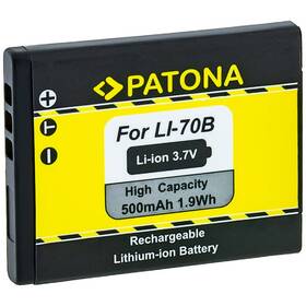 Batéria PATONA Li-70b 500 mAh (Olympus) čierna/žltá

