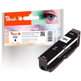 Cartridge Peach Epson 33, T3341, 6,2 ml - foto čierna 


