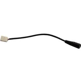 Konektor Solight napájacie, pre LED pásky 1cm, zacvakávacie, 0,55cm zdierka čierna farba
