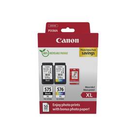 Cartridge Canon PG-575XL / CL-576XL PVP + fotopapier GP 501, 50 listov čierna

