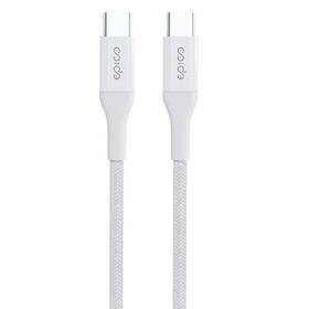 Kábel Epico USB-C/USB-C, PD 100 W, 0,3 m biely

