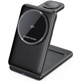 Bezdrôtová nabíjačka Mobile Origin PW8 3in1 Foldable Qi2 čierna

