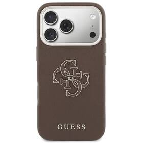 Kryt na mobil Guess PU Resin Logo na Apple iPhone 17 Pro Max hnedý

