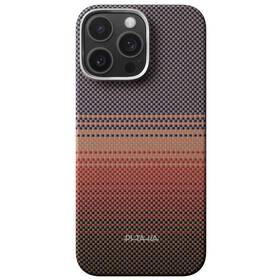 Kryt na mobil Pitaka Ultra-Slim, Sunset (PitaTap) na Apple iPhone 16 Pro Max červený/oranžový

