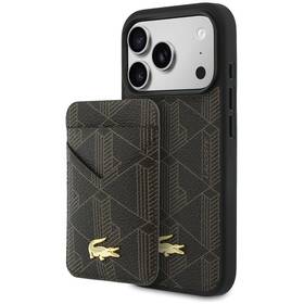 Kryt na mobil Lacoste PVC Blend MagSafe + Peněženka na Apple iPhone 17 Pro Max hnedý


