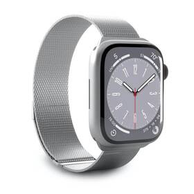 Remienok Puro MILANESE pre Apple Watch 42/44/45/49 mm strieborný

