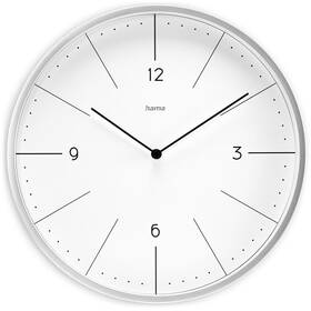 Nástenné hodiny Hama Sardinia sivé/biele

