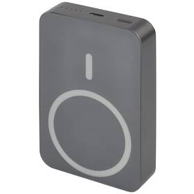 Powerbank EMOS WI 1046, 10 000 mAh, 20 W+Wireless sivý

