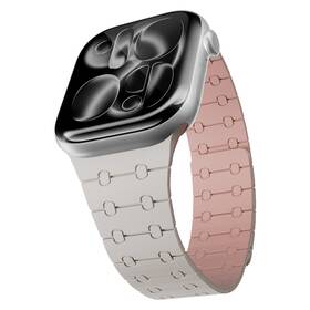Remienok Epico Magnetic+ Silicone na Apple Watch SE (40mm)/Series 1-9 (38/40/41mm) 10-11 (42mm) biely

