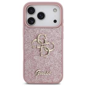Kryt na mobil Guess Fixed Glitter 4G Metal Logo na Apple iPhone 18 Pro ružový

